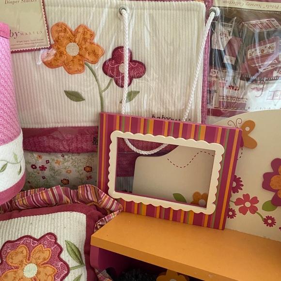 Baby Martel Raspberry Petals Crib Bedding - Picture 7 of 9